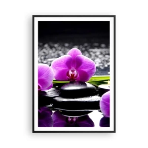 Affiche dans un cadre noir - Poster - Se noyer dans la paix et la tranquillité - 70x100 cm