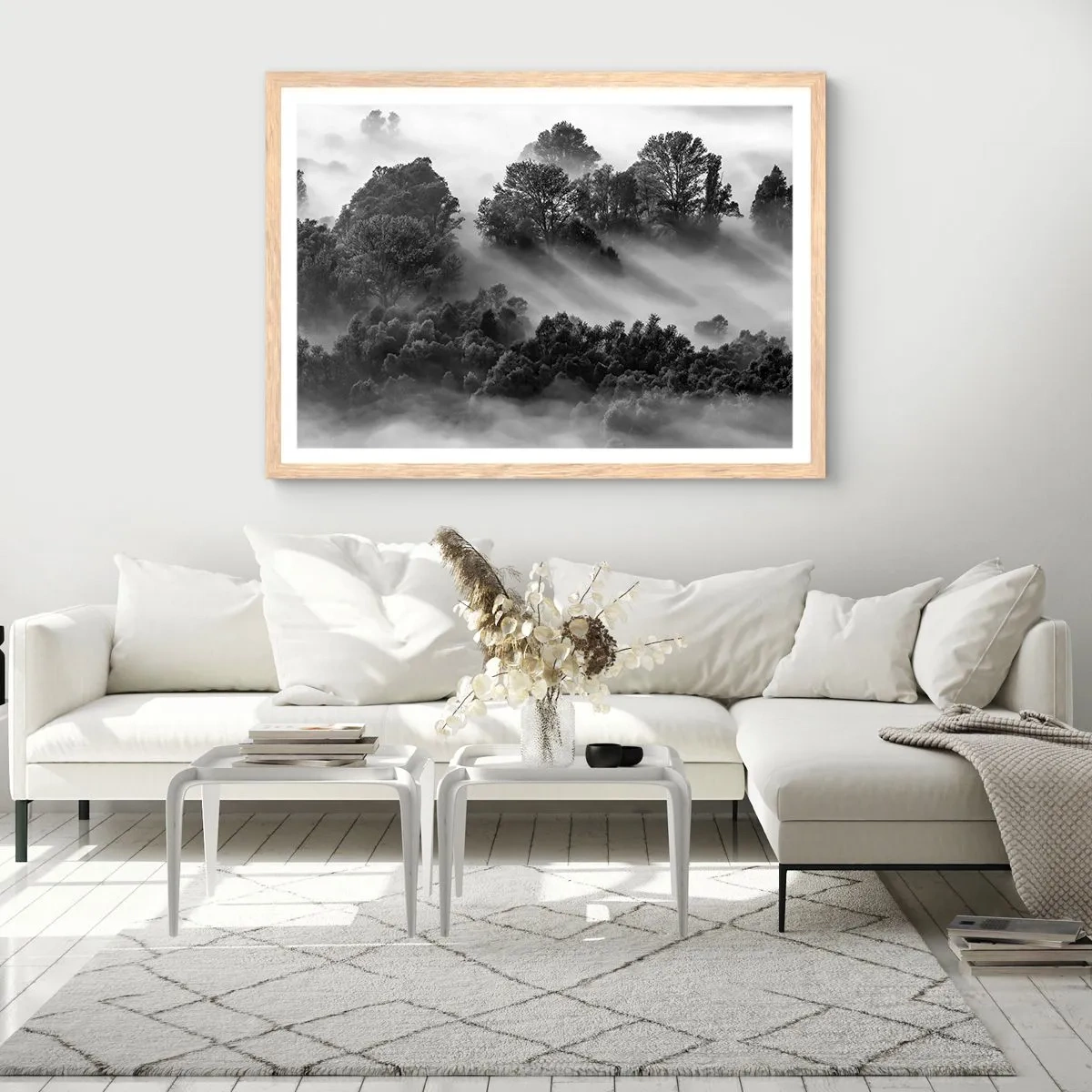 Affiche dans un chêne clair - Poster - Sortir de son sommeil - 91x61 cm