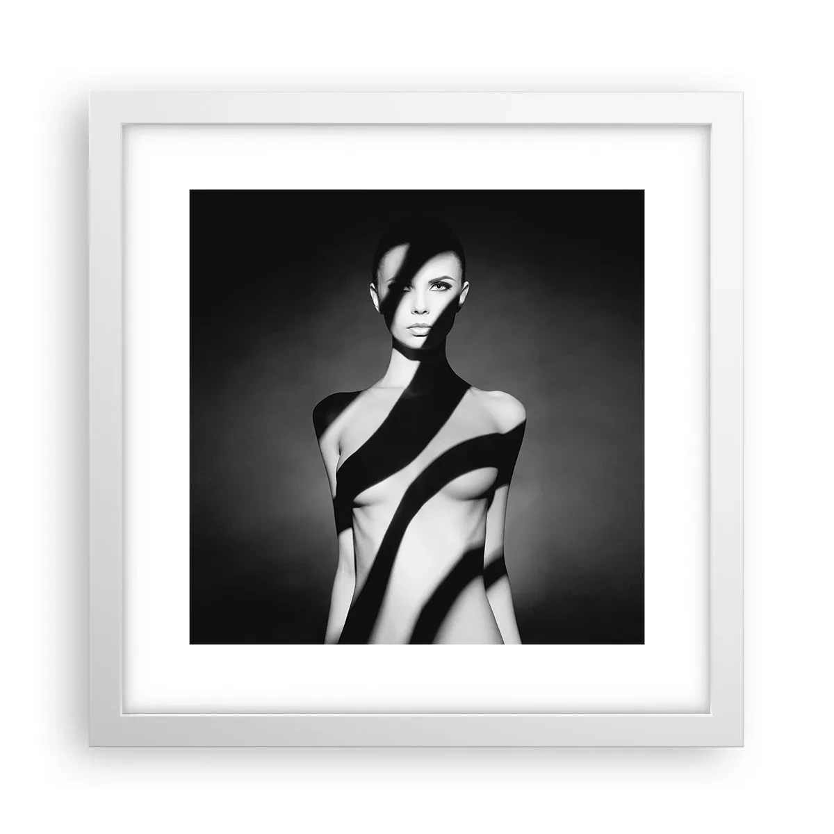 Affiche dans un cadre blanc - Poster - Dans la brillance et l'ombre - 30x30 cm
