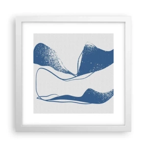 Affiche dans un cadre blanc - Poster - Abstraction ailée - 30x30 cm