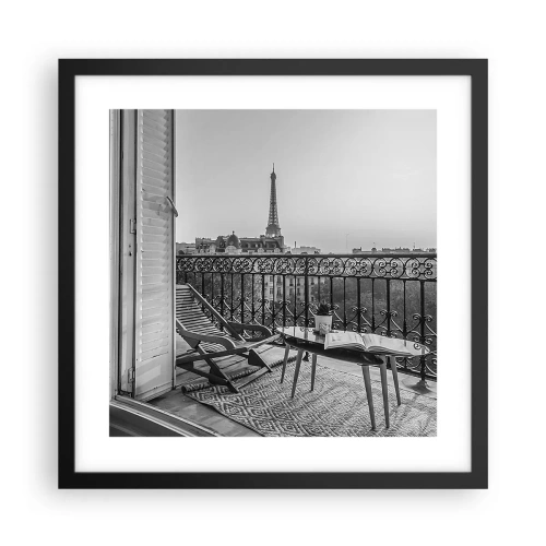 Affiche dans un cadre noir - Poster - Après-midi parisien - 40x40 cm