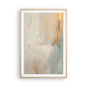 Affiche dans un chêne clair - Poster - Abstraction – le pays de la douceur - 61x91 cm