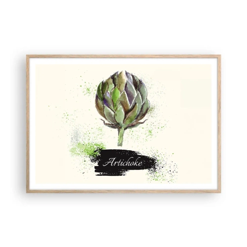 Affiche dans un chêne clair - Poster - Vive les légumes! - 100x70 cm
