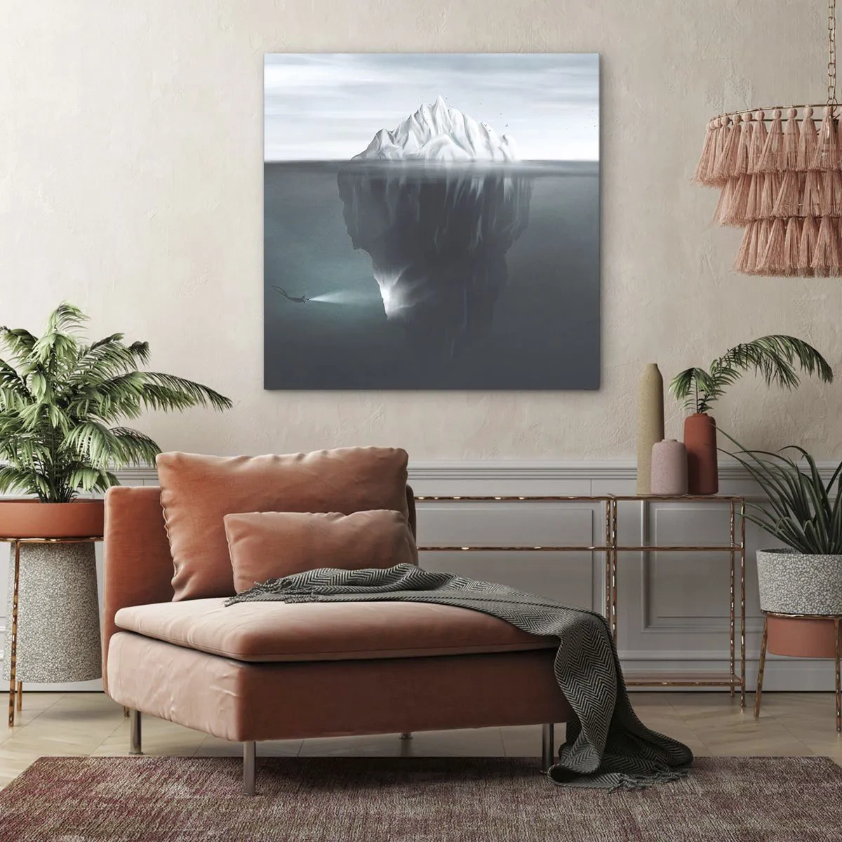 Impression sur toile - Image sur toile - Mystère sous-marin - 50x50 cm