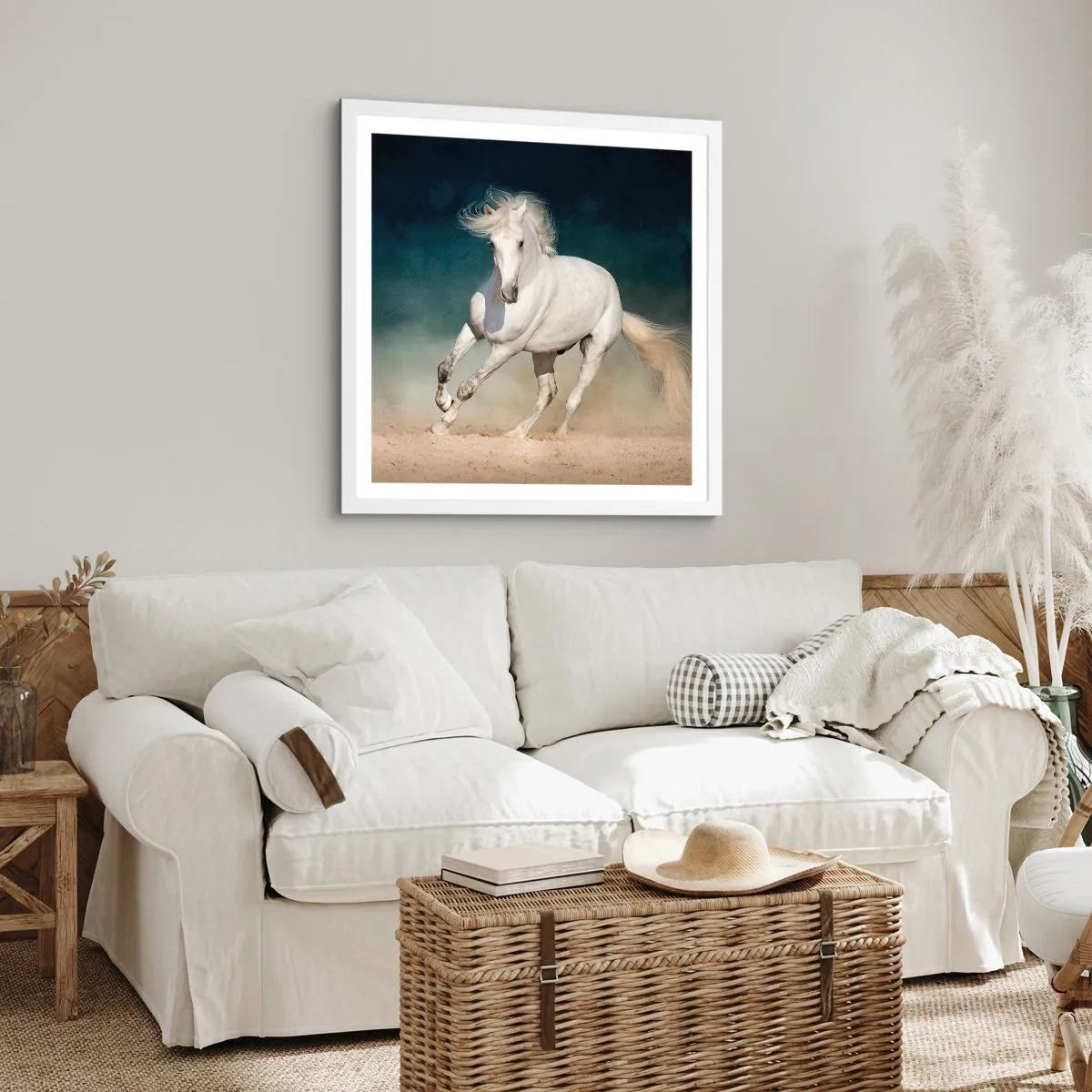 Affiche dans un cadre blanc - Poster - La liberté à l'état pur - 40x40 cm