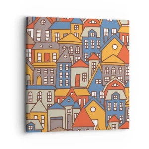 Impression sur toile - Image sur toile - Derrière la maison, une maison - 30x30 cm