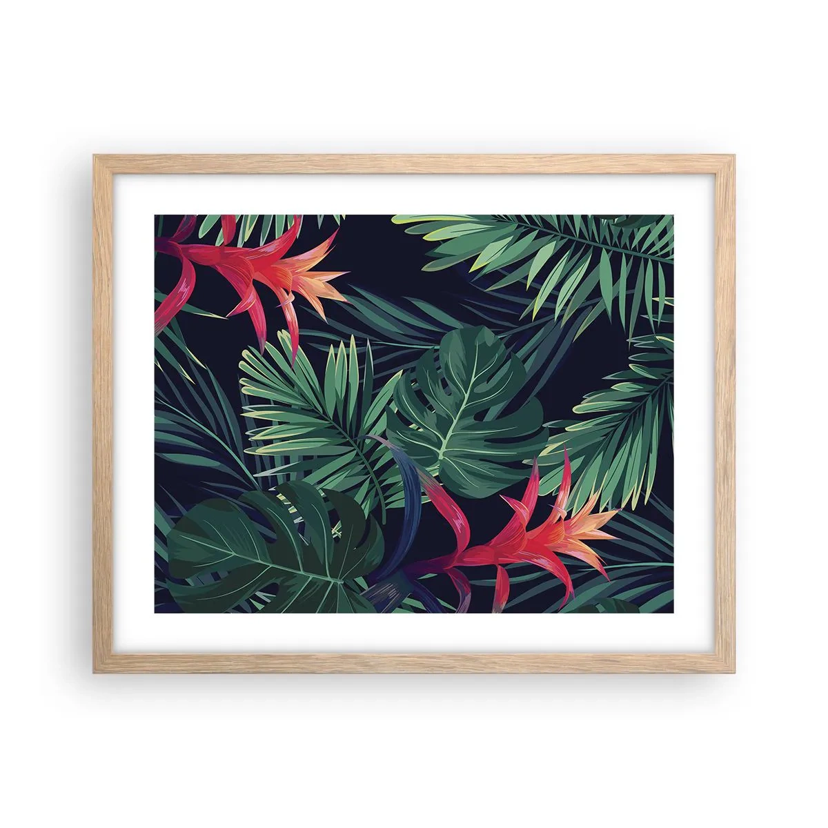 Affiche dans un chêne clair - Poster - immergé dans la nature - 50x40 cm