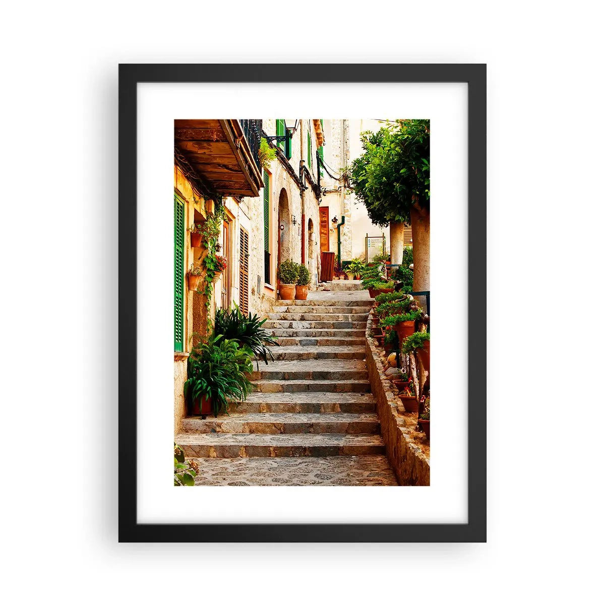 Affiche dans un cadre noir - Poster - Le charme des vacances espagnoles - 30x40 cm