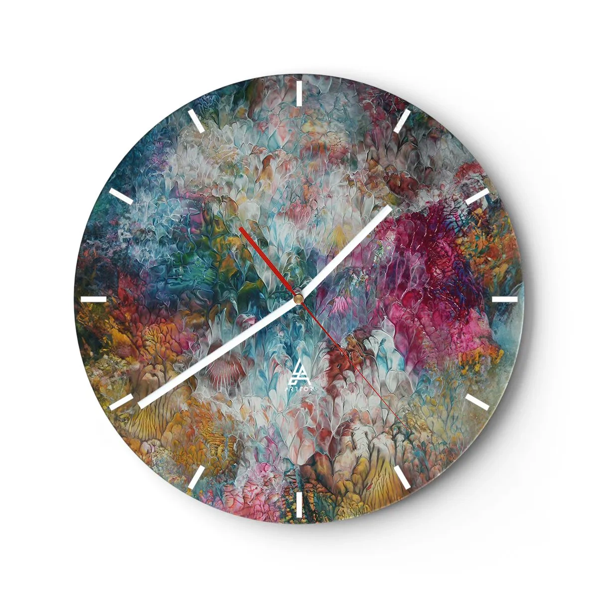Horloge murale - Pendule murale - En pleine floraison - 40x40 cm