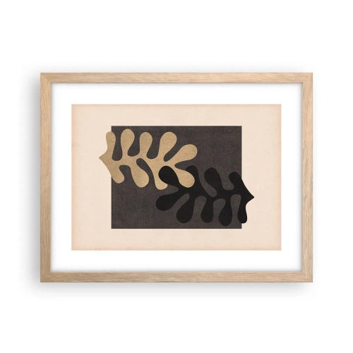 Affiche dans un chêne clair - Poster - Absence et complément - 40x30 cm