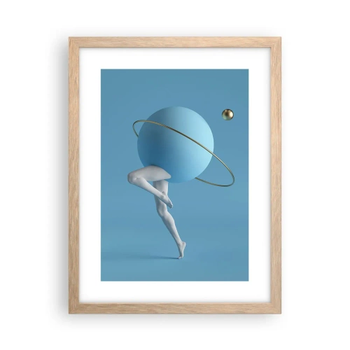 Affiche dans un chêne clair - Poster - Et les planètes deviennent folles - 30x40 cm