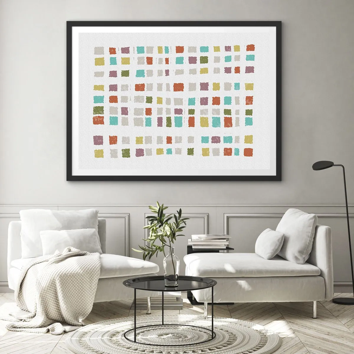 Affiche dans un cadre noir - Poster - Jeu inconnu - 50x40 cm