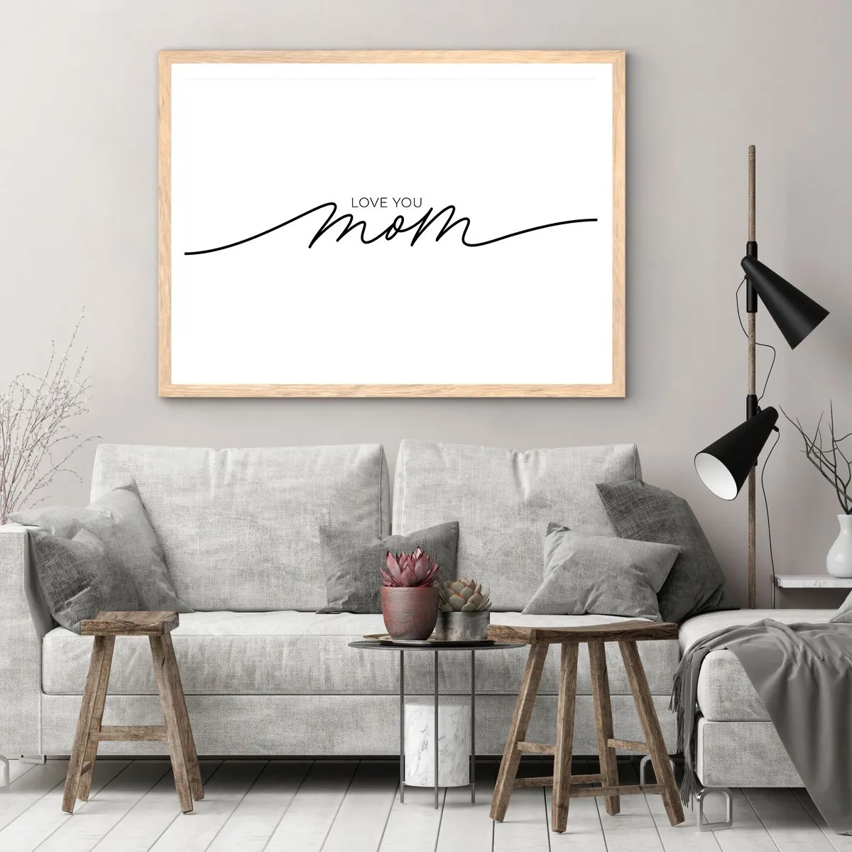 Affiche dans un chêne clair - Poster - Grand chamboulement - 100x70 cm