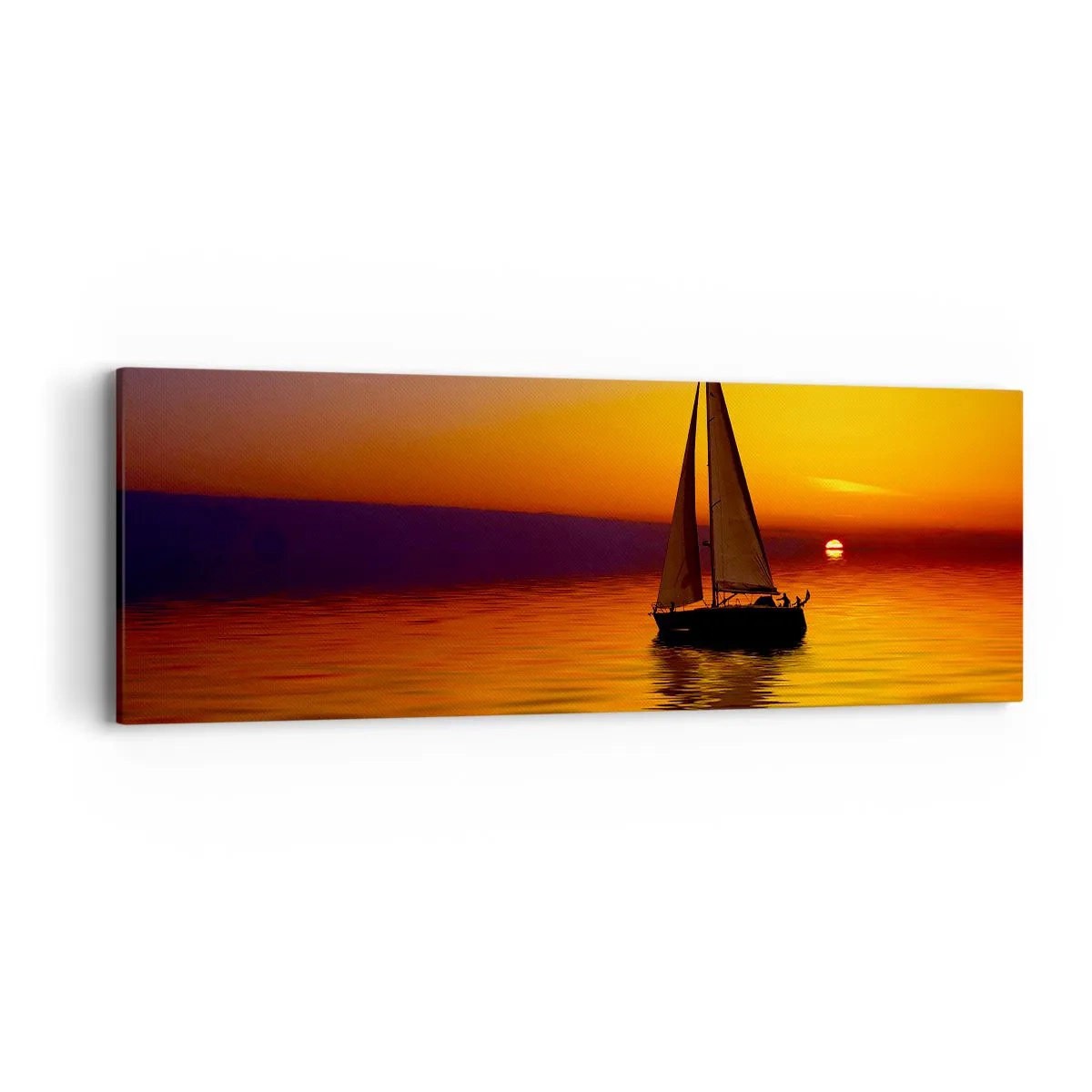 Impression sur toile - Image sur toile - Comme c'est calme au crépuscule… - 90x30 cm