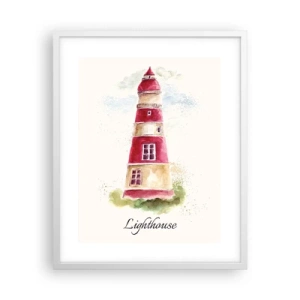 Affiche dans un cadre blanc - Poster - Il y a toujours beau temps autour - 40x50 cm