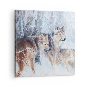 Impression sur toile - Image sur toile - Attention! Ca arrive ... - 60x60 cm