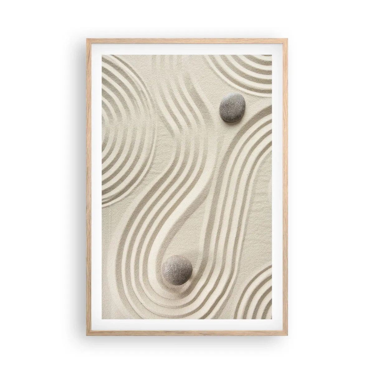 Affiche dans un chêne clair - Poster - Touche de chaleur - 61x91 cm