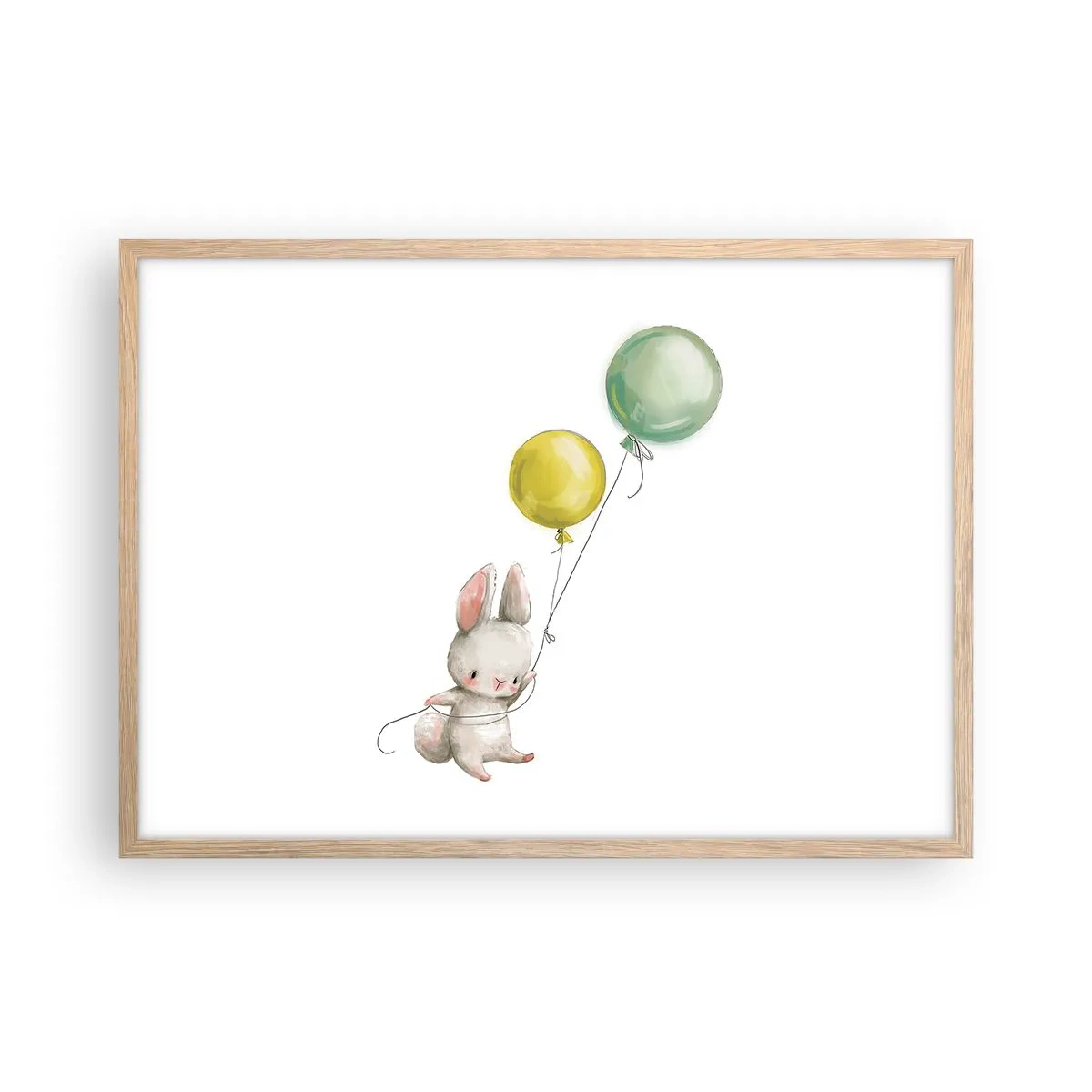 Affiche dans un chêne clair - Poster - Moi aussi je vole! - 70x50 cm