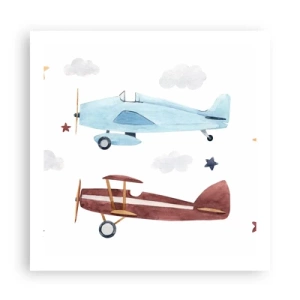 Affiche - Poster - Monsieur le pilote, nous vous attendons ! - 60x60 cm