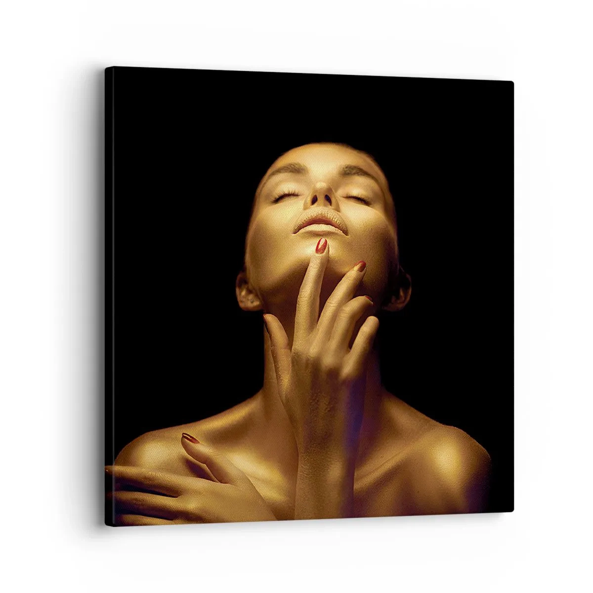 Impression sur toile - Image sur toile - Comme de la soie dorée - 30x30 cm