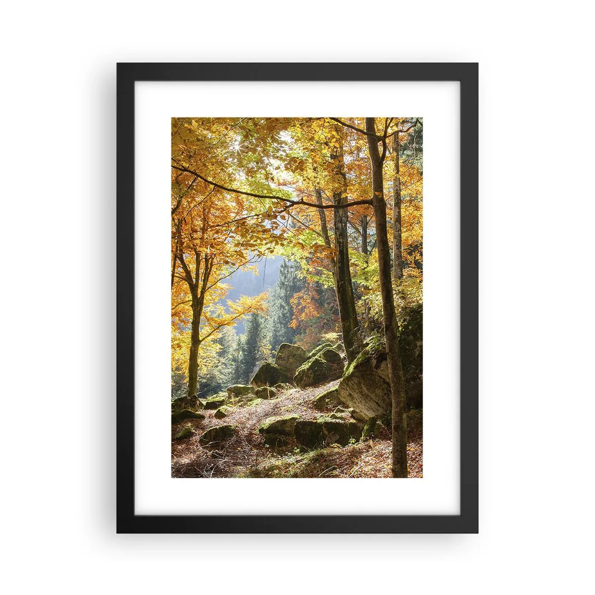 Affiche dans un cadre noir - Poster - Il est temps de se détendre - 30x40 cm