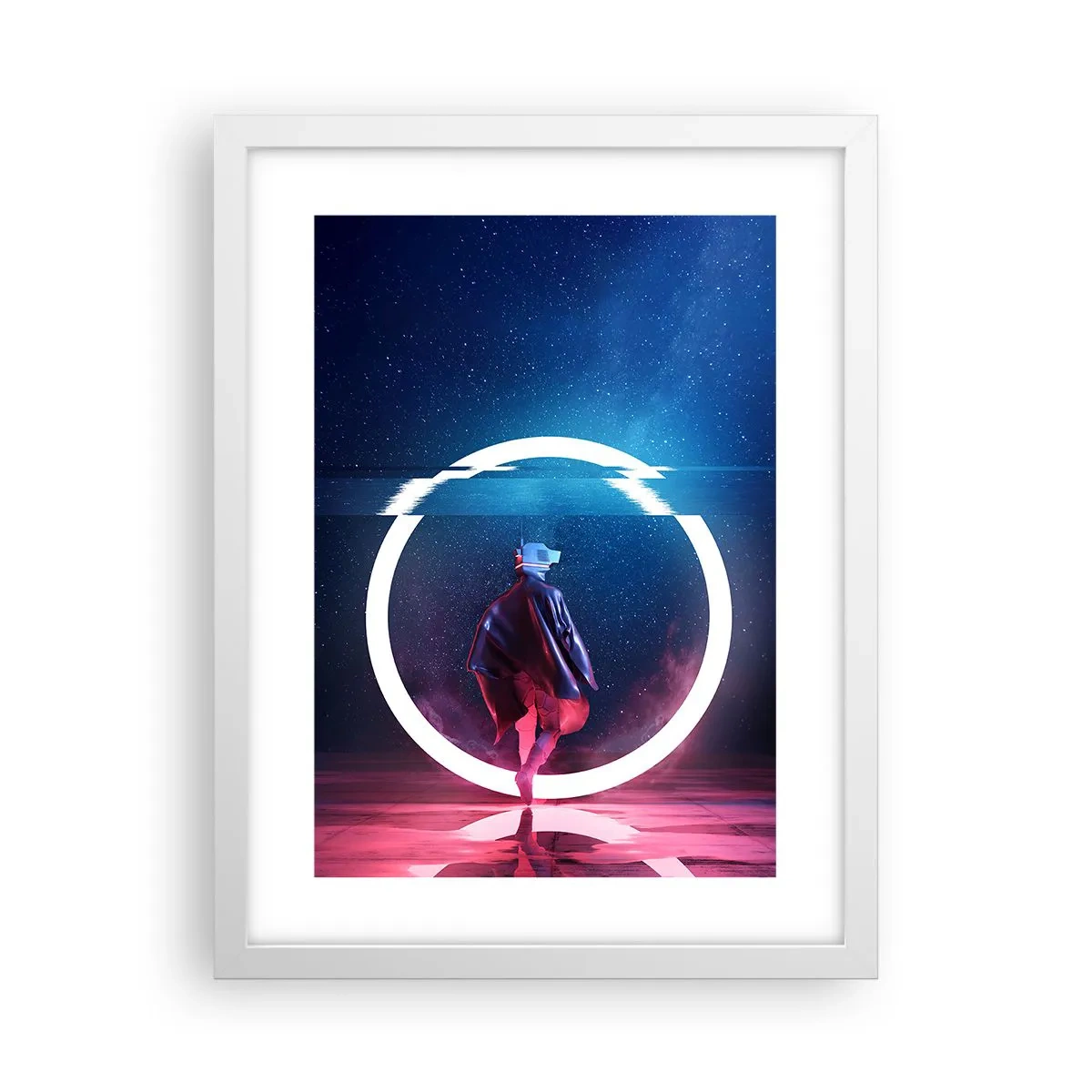 Affiche dans un cadre blanc - Poster - Entre deux mondes - 30x40 cm