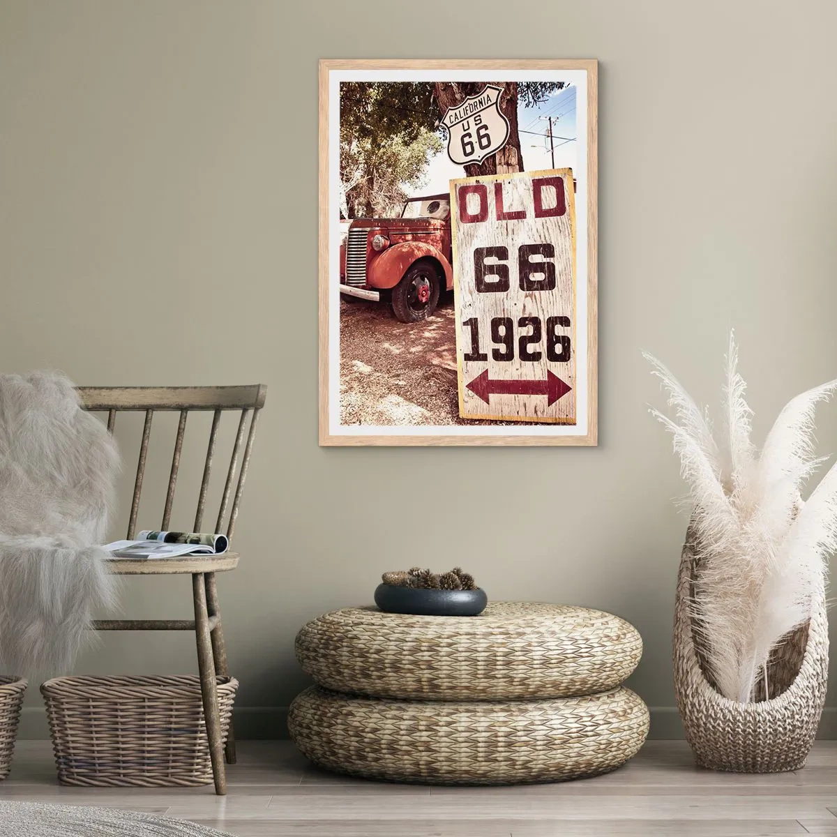 Affiche dans un chêne clair - Poster - La légende de la province américaine - 50x70 cm