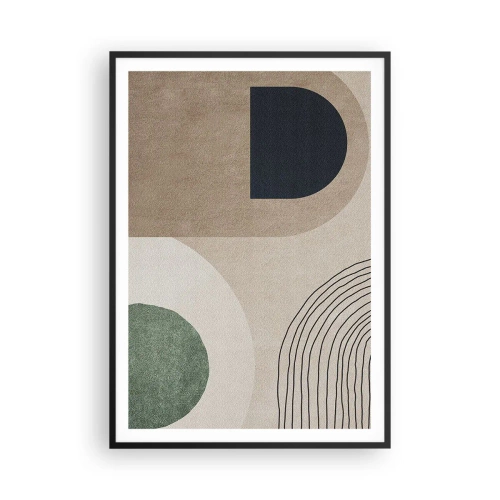 Affiche dans un cadre noir - Poster - La douceur de l'ovale - 70x100 cm
