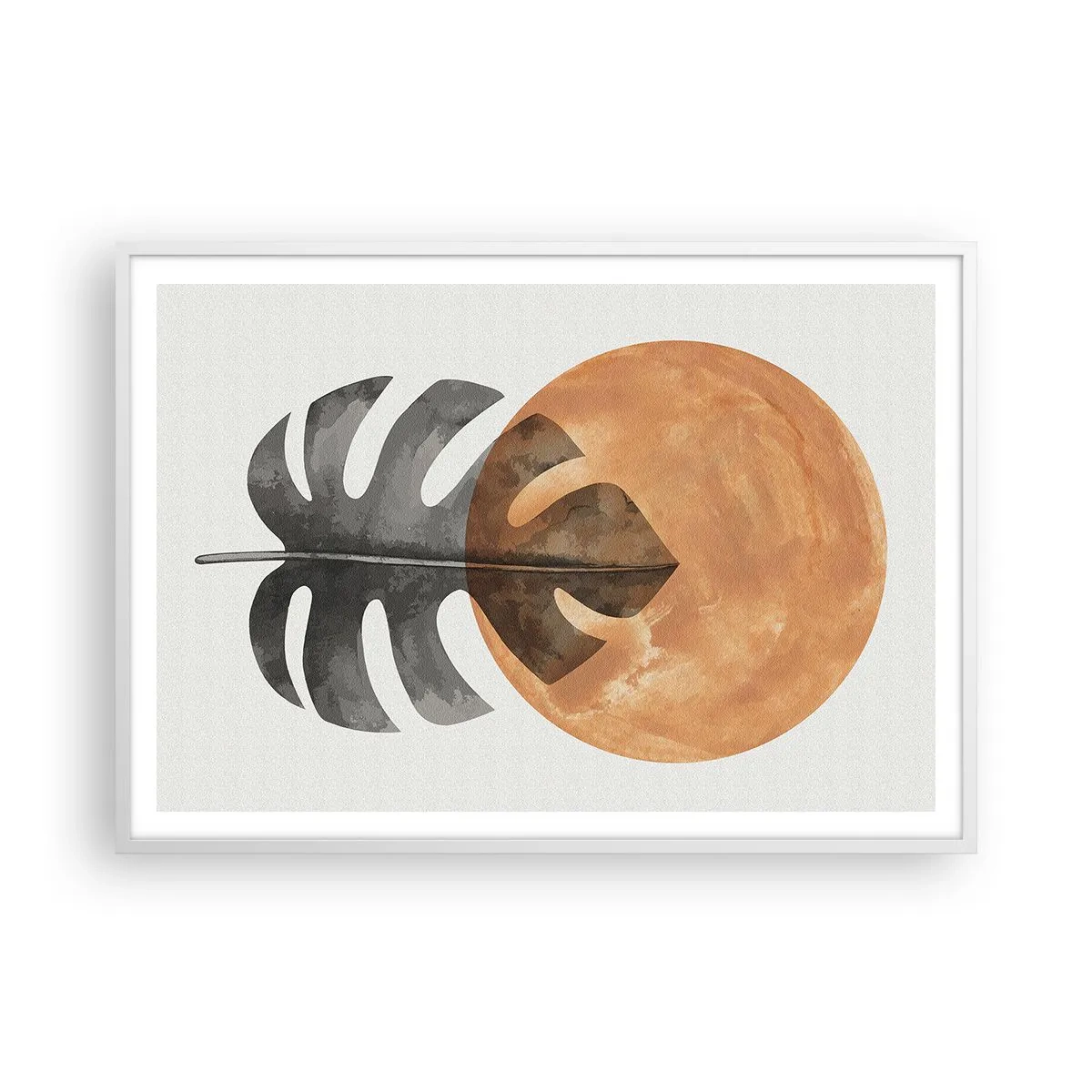 Affiche dans un cadre blanc - Poster - Toujours le soleil - 100x70 cm