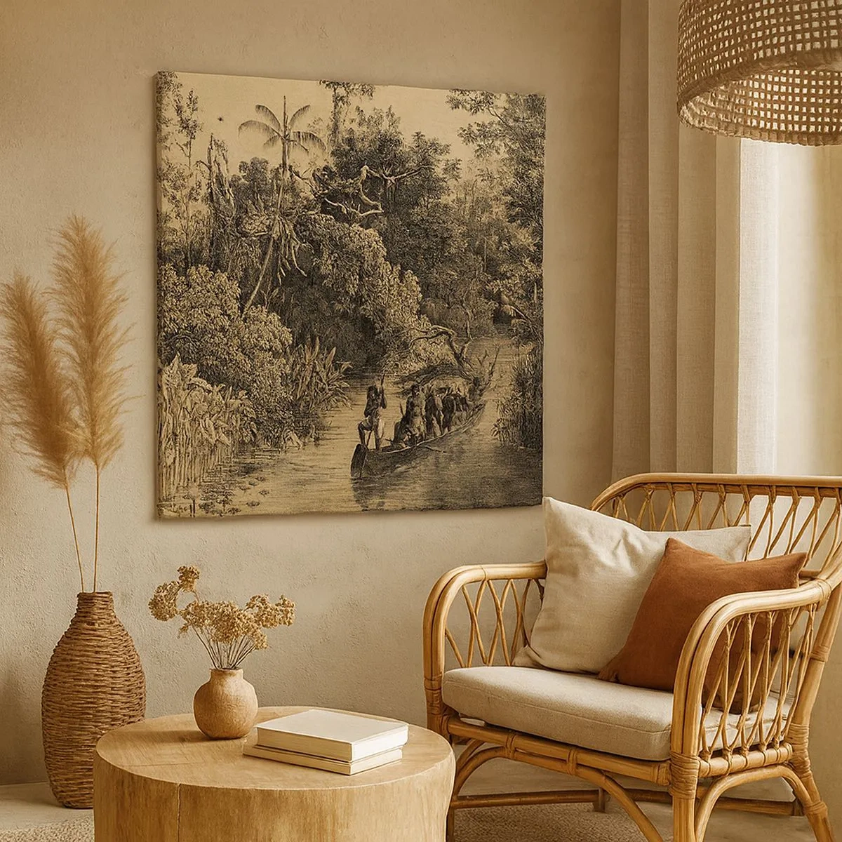 Impression sur toile - Image sur toile - Expédition à la source - 30x30 cm