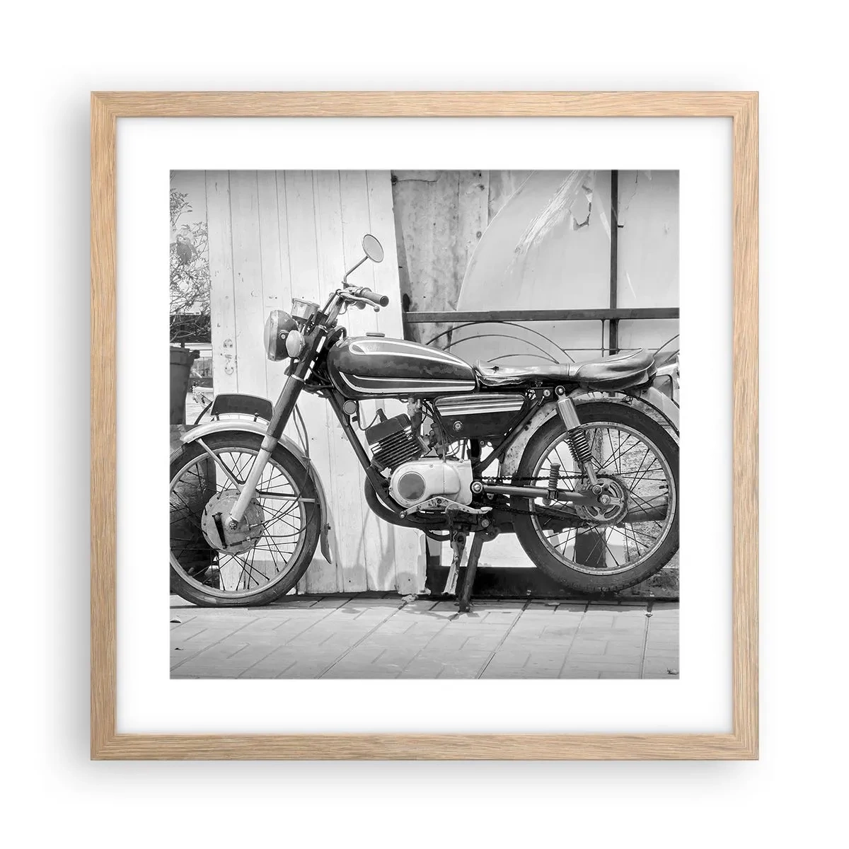 Affiche dans un chêne clair - Poster - Classique au dessus de tout - 40x40 cm