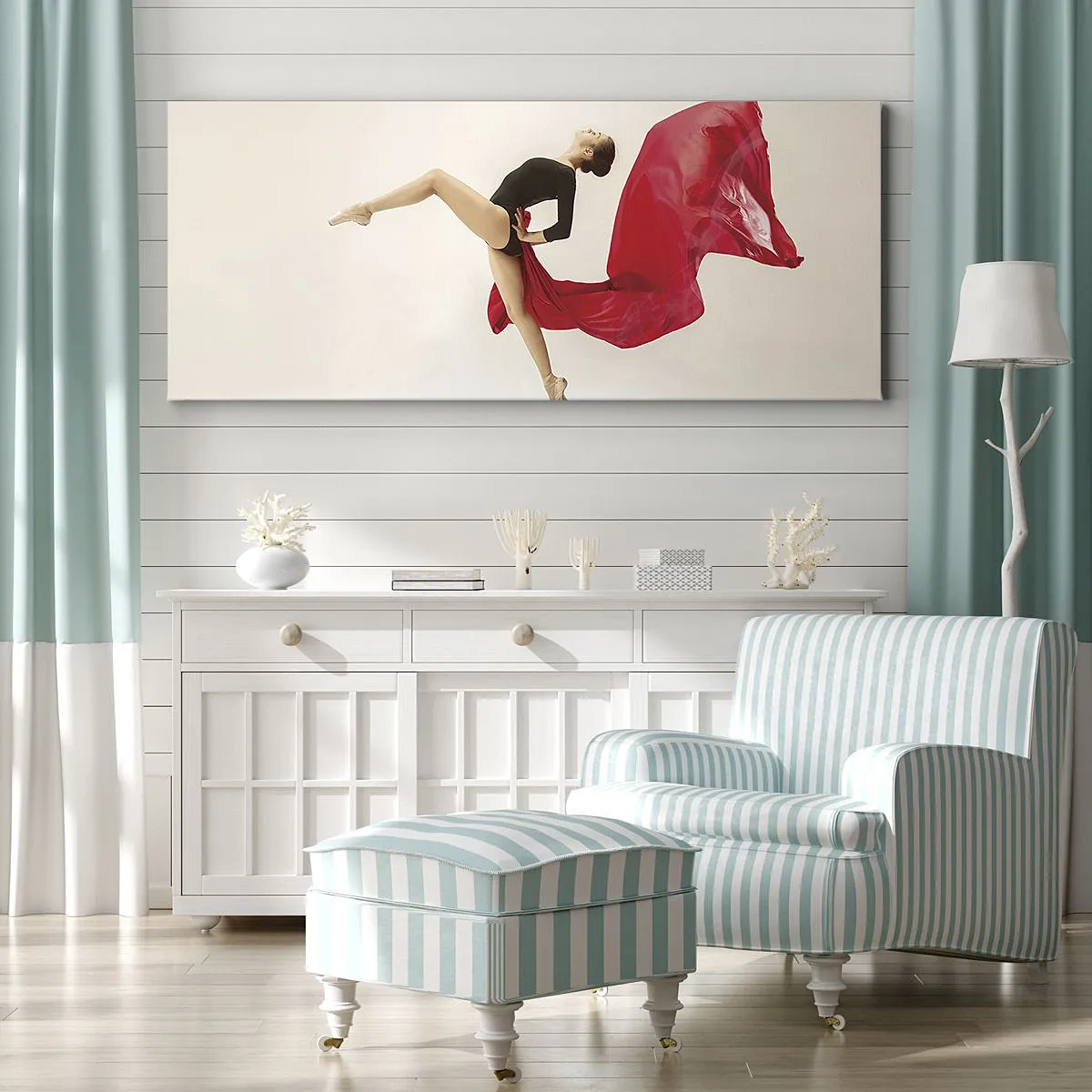 Impression sur toile - Image sur toile - Rouge et noir - 30x30 cm