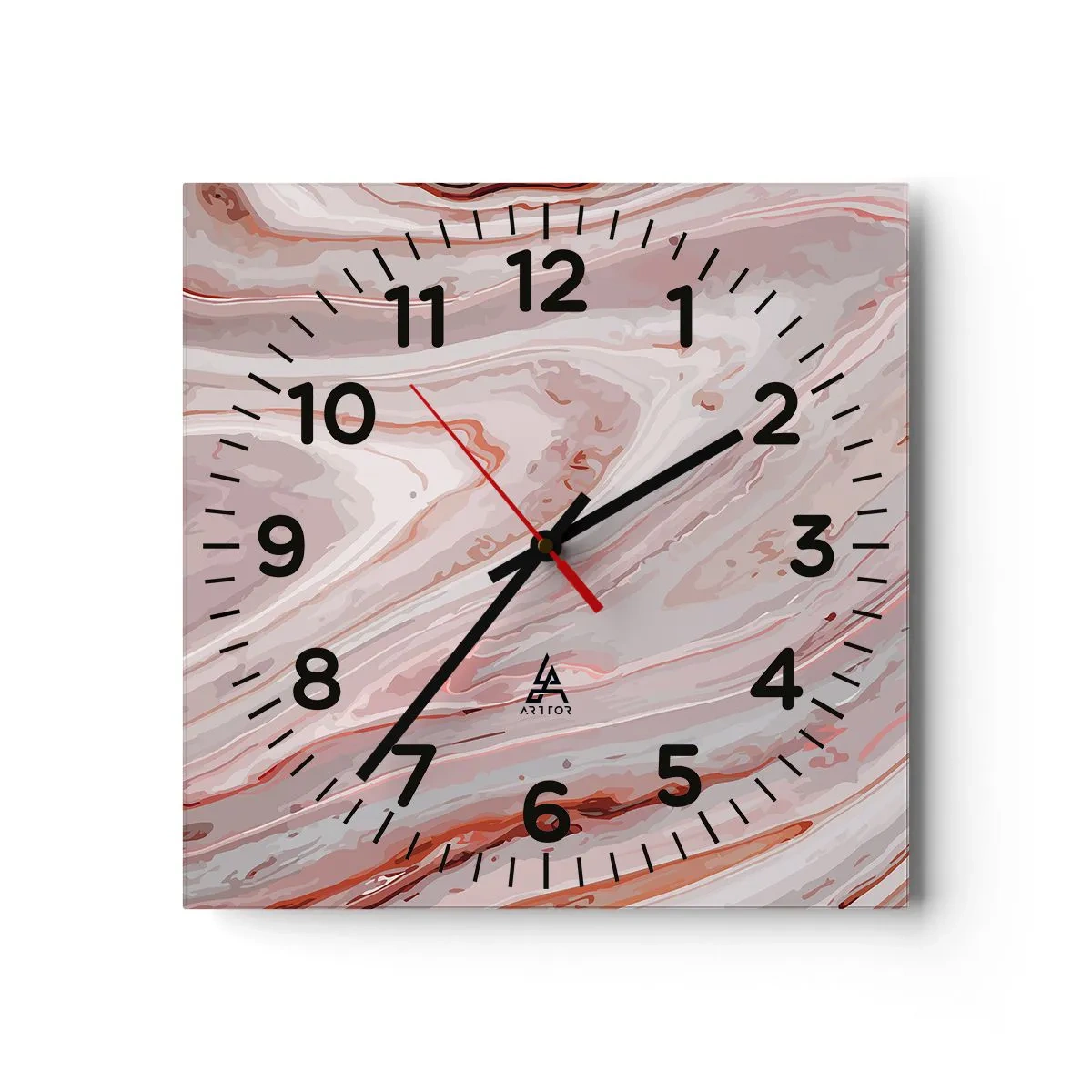 Horloge murale - Pendule murale - Rose liquide - 40x40 cm