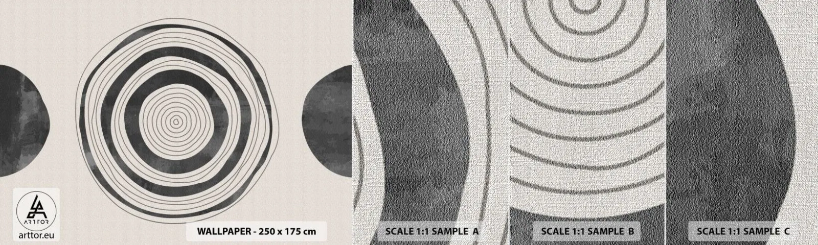 Échantillon de Papier Peint Premium Canvas - Ce qui est important c'est ce qu'il y a entre les deux - roues, Minimaliste, Contemporain - 100x30 cm