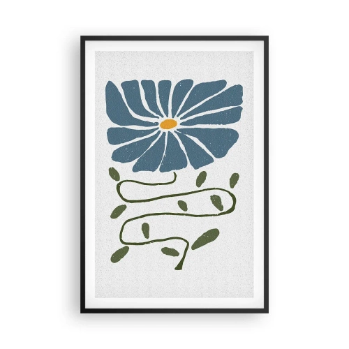 Affiche dans un cadre noir - Poster - Une branche à une fleur - 61x91 cm