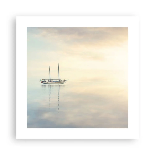 Affiche - Poster - Dans une mer de silence - 40x40 cm