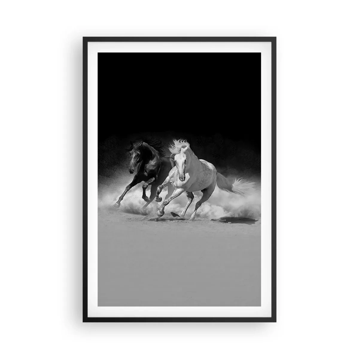 Affiche dans un cadre noir - Poster - Galop de la liberté - 61x91 cm