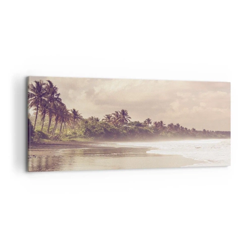 Impression sur toile - Image sur toile - La caresse des vagues - 100x40 cm