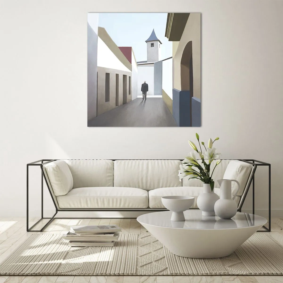 Impression sur verre - Image sur verre - Une promenade ensoleillée - 60x60 cm