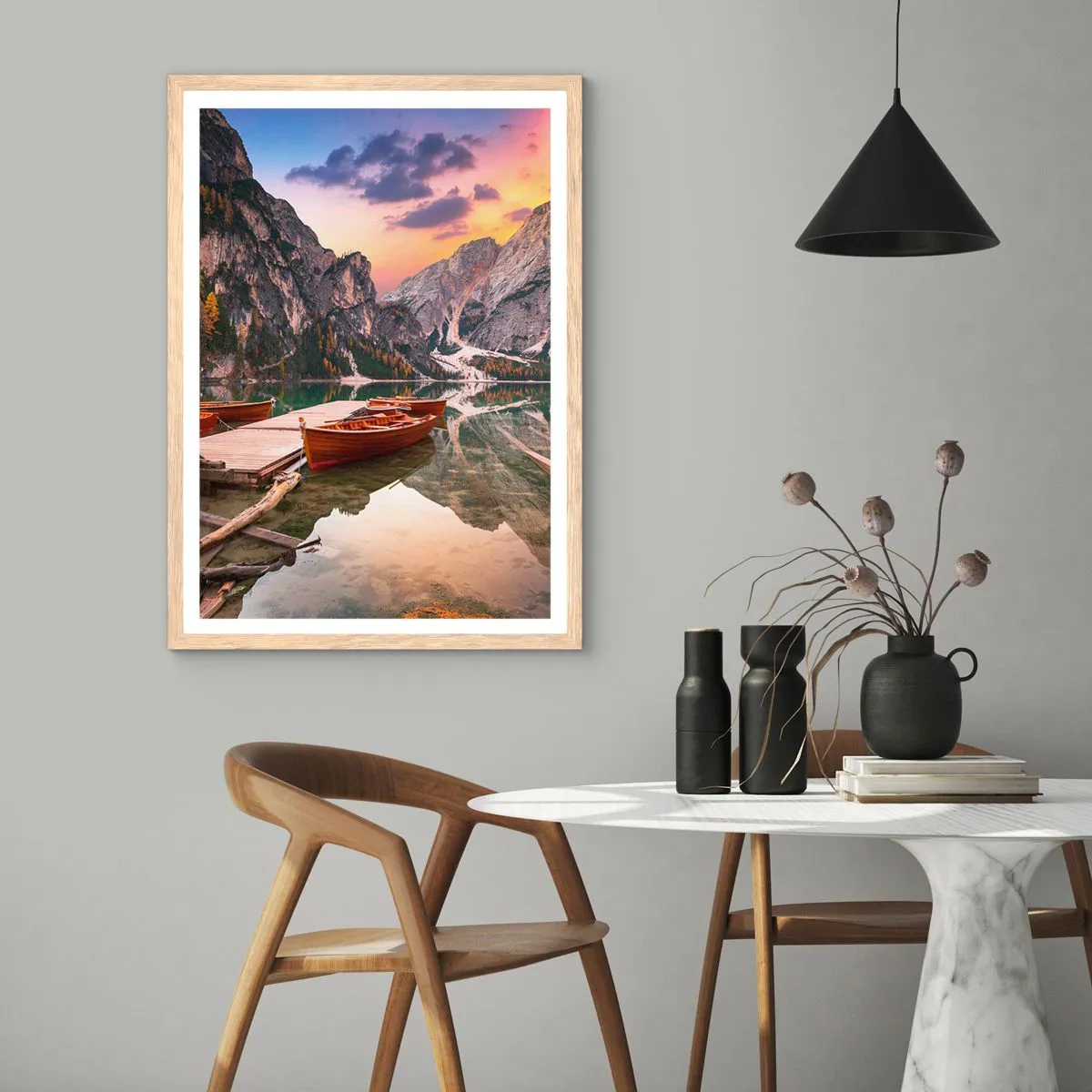 Affiche dans un chêne clair - Poster - Promesse du jour - 40x50 cm