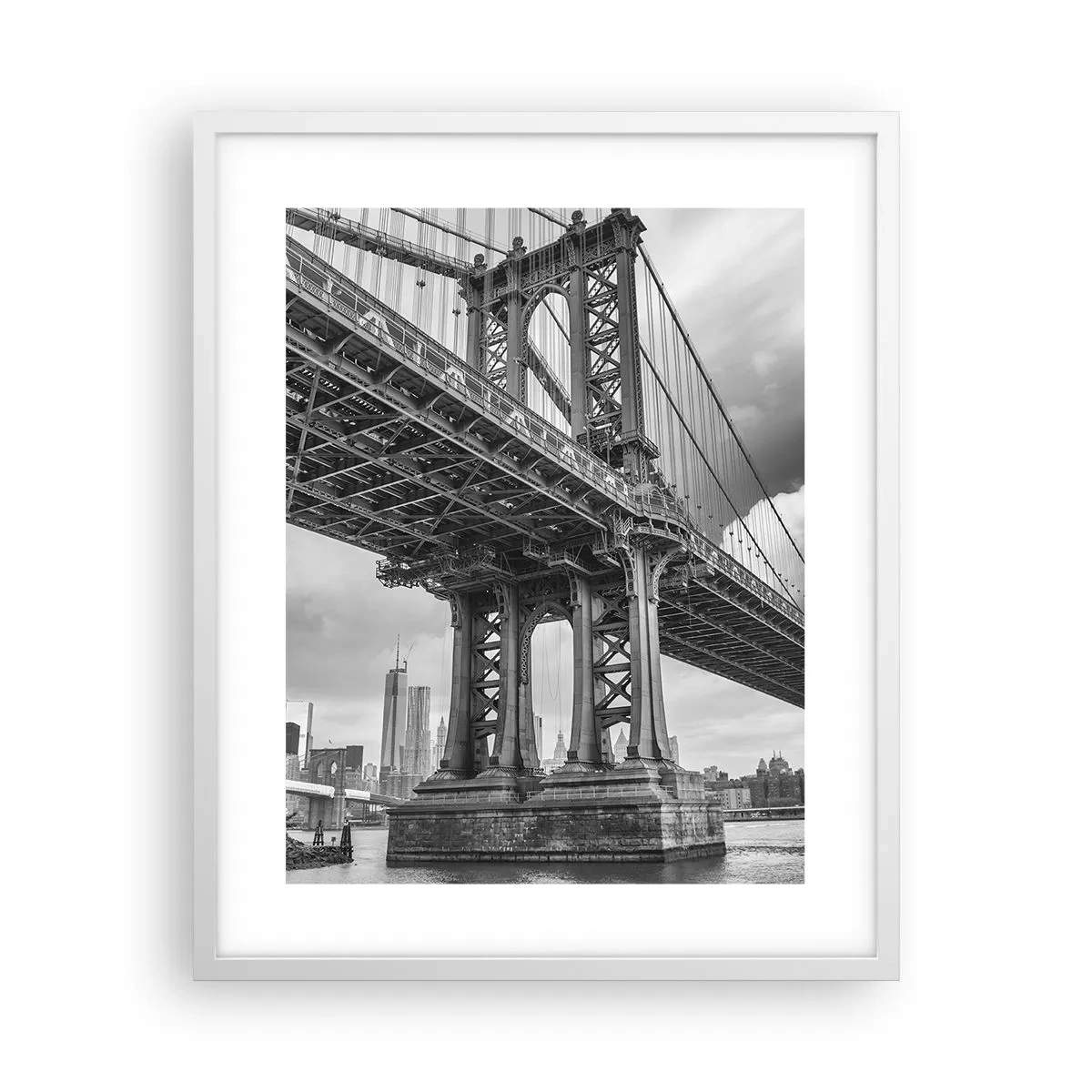 Affiche dans un cadre blanc - Poster - Au coeur de la ville - 40x50 cm