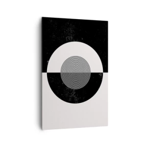 Impression sur toile - Image sur toile - Motif graphique contrasté noir et blanc - 80x120cm - Harmonie de noir et blanc - Décoration murale moderne pour le salon et la chambre ARTTOR