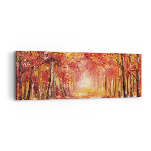 Impression sur toile - Image sur toile - Forêt de cuivre - 90x30 cm