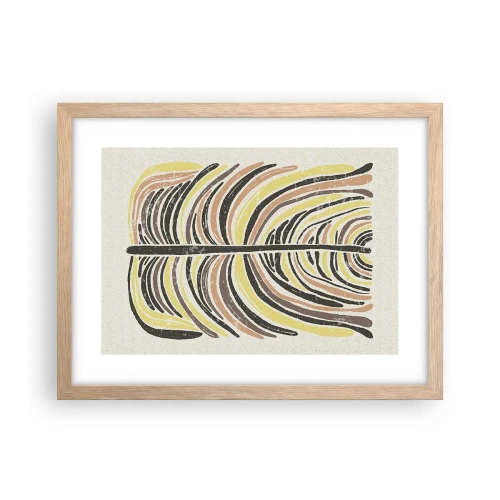 Affiche dans un chêne clair - Poster - Abstraction pleine de vie - 40x30 cm