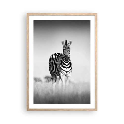 Affiche dans un chêne clair - Poster - Le monde est bel et bien noir et blanc - 50x70 cm
