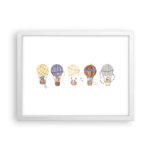 Affiche dans un cadre blanc - Poster - Compagnons de voyage - 40x30 cm