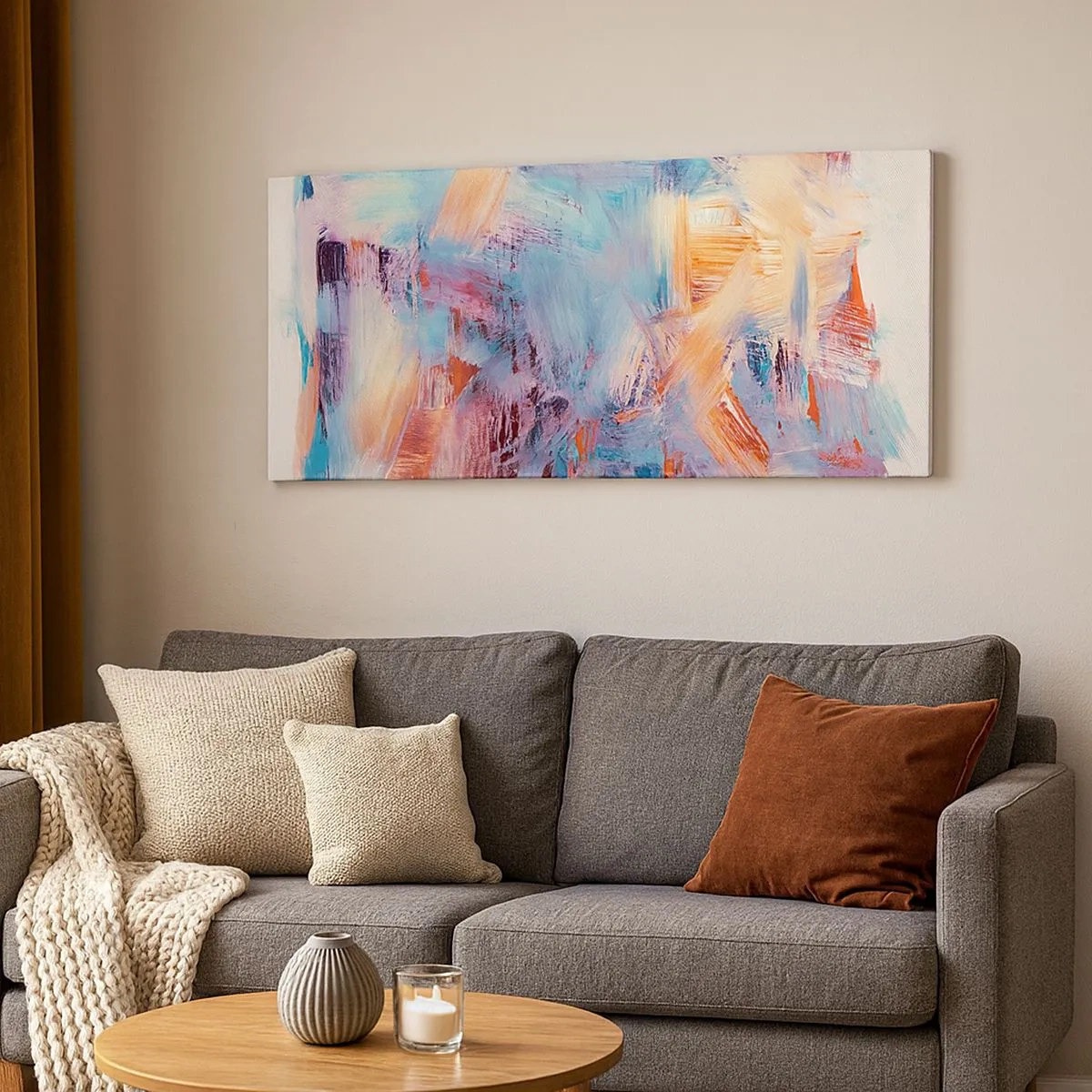 Impression sur toile - Image sur toile - Un désordre coloré - 100x40 cm