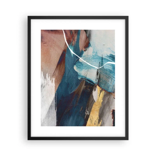 Affiche dans un cadre noir - Poster - Avec panache et énergie - 40x50 cm