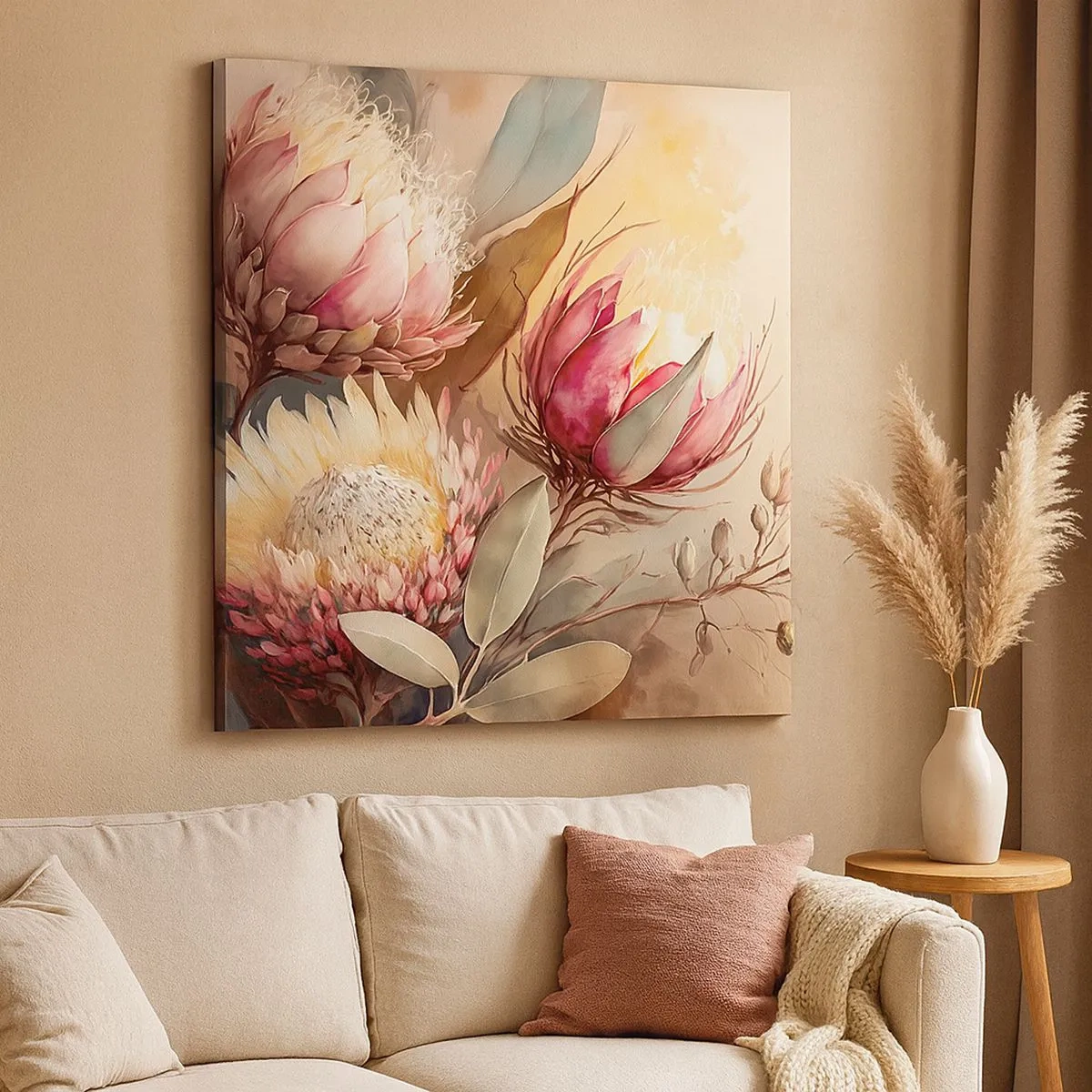 Impression sur toile - Image sur toile - De profil et de face - 30x30 cm