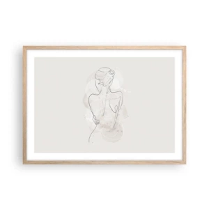 Affiche dans un chêne clair - Poster - Comme un instrument sensible - 70x50 cm